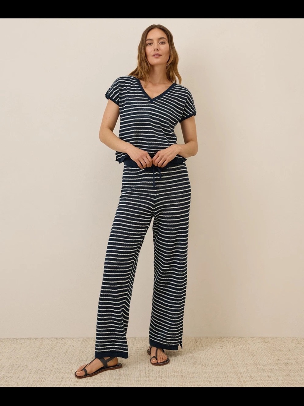 Pact Beachside Crochet Matching Top & Pants Set